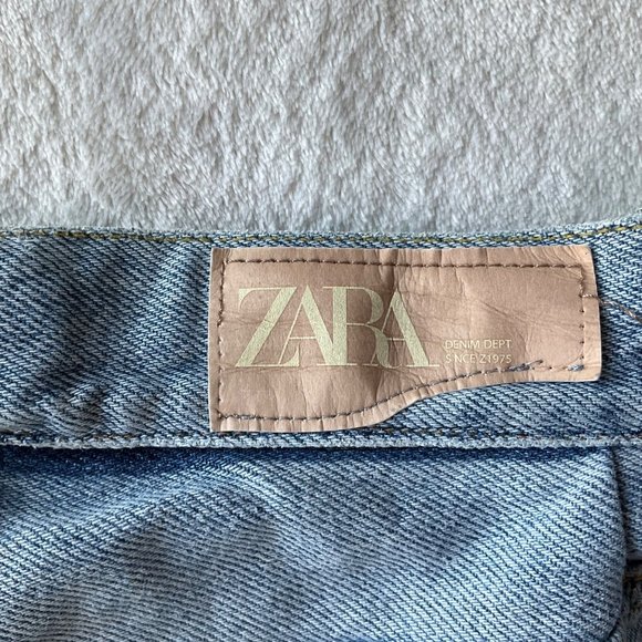 Zara embellished high waisted distressed light washed shorts size 2-4 - Picture 11 of 12